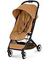 Cybex Orfeo Stroller - Cinnamon Yellow - Black Frame Lights Strollers