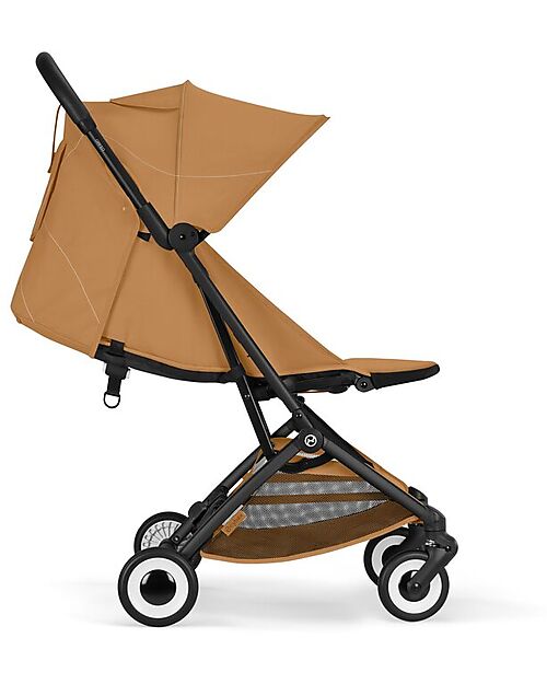 Cybex Orfeo Stroller - Cinnamon Yellow - Black Frame Lights Strollers