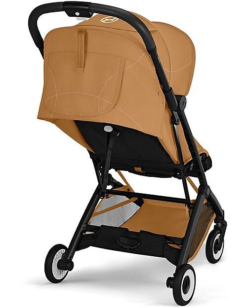 Cybex Orfeo Stroller - Cinnamon Yellow - Black Frame Lights Strollers
