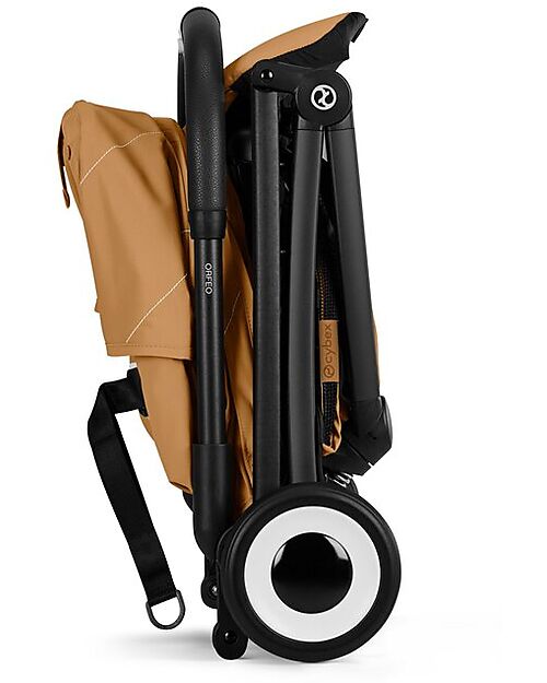 Cybex Orfeo Stroller - Cinnamon Yellow - Black Frame Lights Strollers