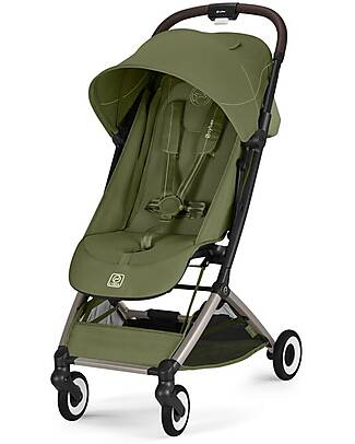 Cybex Orfeo Stroller - Moss Green - Taupe Frame Lights Strollers