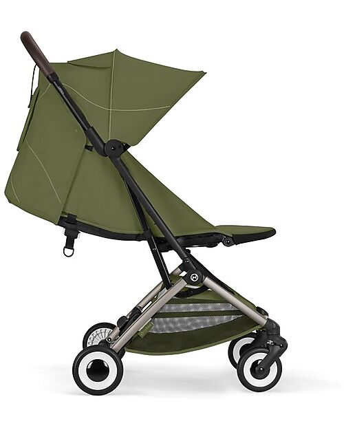 Cybex Orfeo Stroller - Moss Green - Taupe Frame Lights Strollers