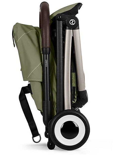 Cybex Orfeo Stroller - Moss Green - Taupe Frame Lights Strollers