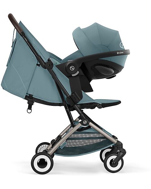 Cybex Orfeo Stroller - Stormy Blue - Taupe Frame Lights Strollers