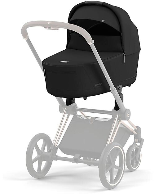 Cybex OUTLET - Lux Carrycot for Priam or E-Priam Stroller - Sepia Black - Memory Foam Mattress Pram Systems