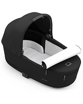 Cybex OUTLET - Lux Carrycot for Priam or E-Priam Stroller - Sepia Black - Memory Foam Mattress Pram Systems