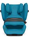 Cybex Pallas G i-Size Car Seat - Beach Blue/Turquoise - with Advanced Impact Shield - Group 1/2/3 Car Seats Group 1/2/3