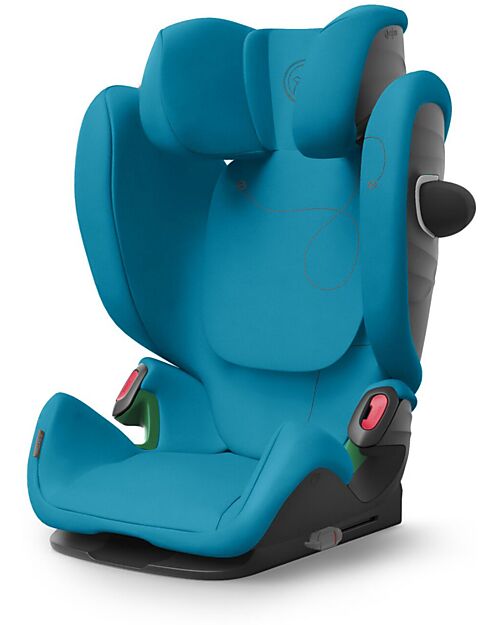 Cybex Pallas G i-Size Car Seat - Beach Blue/Turquoise - with Advanced Impact Shield - Group 1/2/3 Car Seats Group 1/2/3