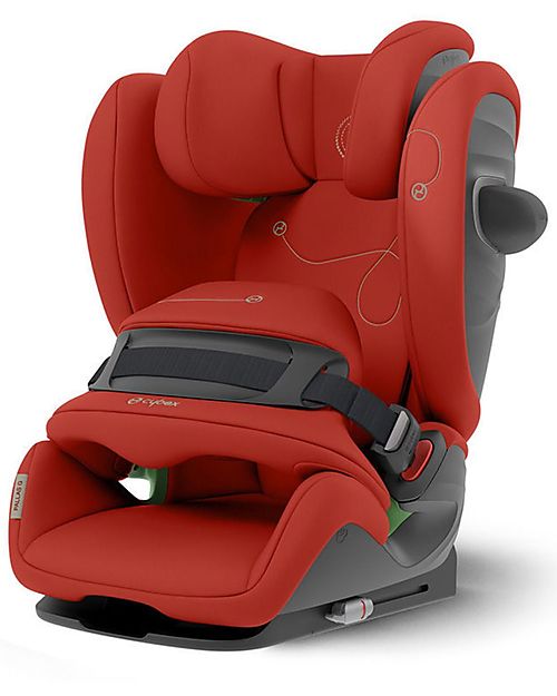Cybex Pallas G i-Size Car Seat - Hibiscus Red/Red - with Advanced Impact Shield - Group 1/2/3 Car Seats Group 1/2/3