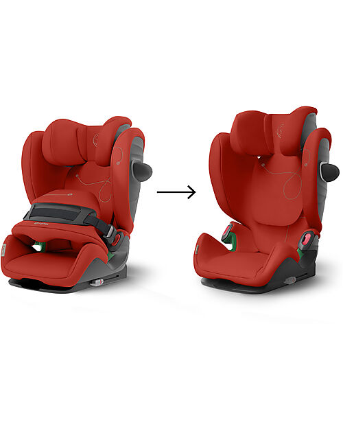 Cybex Pallas G i-Size Car Seat - Hibiscus Red/Red - with Advanced Impact Shield - Group 1/2/3 Car Seats Group 1/2/3