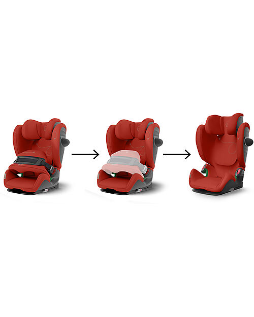 Cybex Pallas G i-Size Car Seat - Hibiscus Red/Red - with Advanced Impact Shield - Group 1/2/3 Car Seats Group 1/2/3