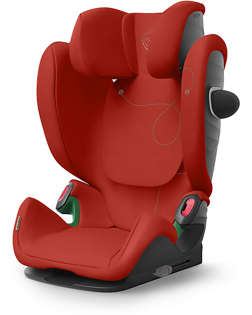 Cybex Pallas G i-Size Car Seat - Hibiscus Red/Red - with Advanced Impact Shield - Group 1/2/3 Car Seats Group 1/2/3
