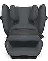 Cybex Pallas G i-Size Car Seat - Monument Grey/Dark Grey - with Advanced Impact Shield - Group 1/2/3 Car Seats Group 1/2/3