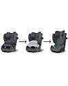 Cybex Pallas G i-Size Car Seat - Monument Grey/Dark Grey - with Advanced Impact Shield - Group 1/2/3 Car Seats Group 1/2/3