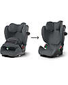 Cybex Pallas G i-Size Car Seat - Monument Grey/Dark Grey - with Advanced Impact Shield - Group 1/2/3 Car Seats Group 1/2/3