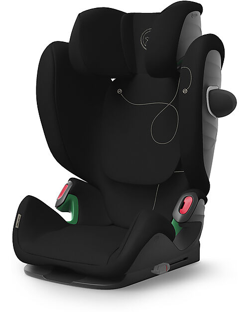 Cybex Pallas G i-Size Car Seat - Moon Black/Black - with Advanced Impact Shield - Group 1/2/3 Car Seats Group 1/2/3