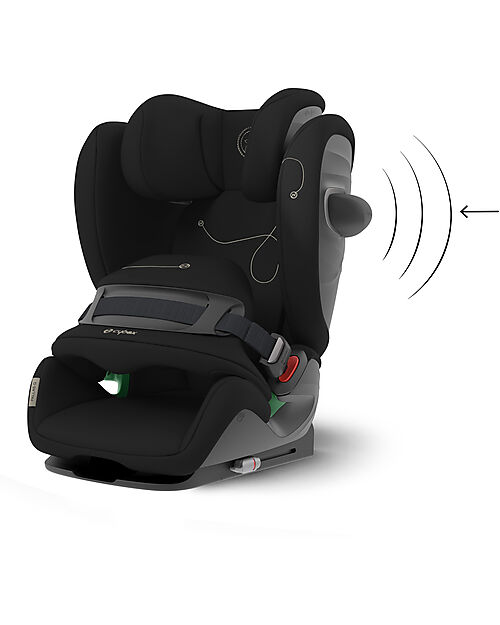 Cybex Pallas G i-Size Car Seat - Moon Black/Black - with Advanced Impact Shield - Group 1/2/3 Car Seats Group 1/2/3
