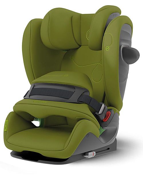 Cybex Pallas G i-Size Car Seat - Nature Green/Green - with Advanced Impact Shield - Group 1/2/3 Car Seats Group 1/2/3