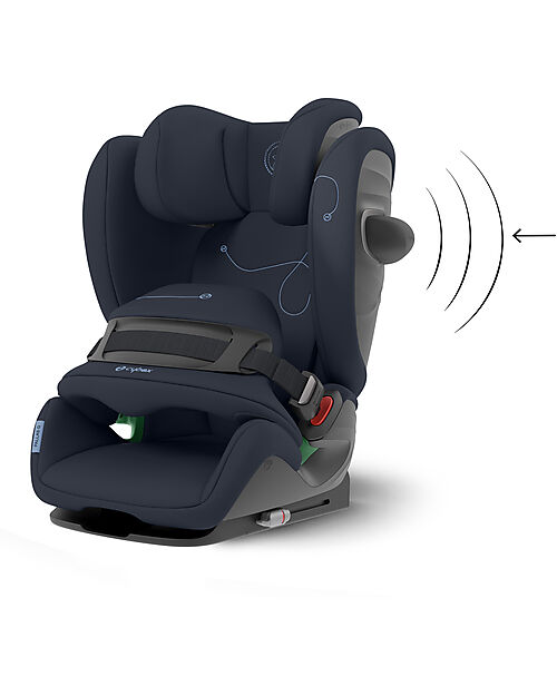 Cybex Pallas G i-Size Car Seat - Ocean Blue/Navy Blue - with Advanced Impact Shield - Group 1/2/3 Car Seats Group 1/2/3