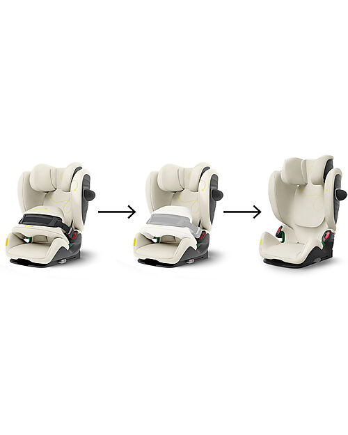 Cybex Pallas G i-Size Car Seat - Seashell Beige - with Advanced Impact Shield - Group 1/2/3 Car Seats Group 1/2/3