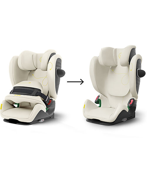 Cybex Pallas G i-Size Car Seat - Seashell Beige - with Advanced Impact Shield - Group 1/2/3 Car Seats Group 1/2/3