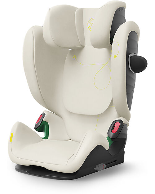 Cybex Pallas G i-Size Car Seat - Seashell Beige - with Advanced Impact Shield - Group 1/2/3 Car Seats Group 1/2/3