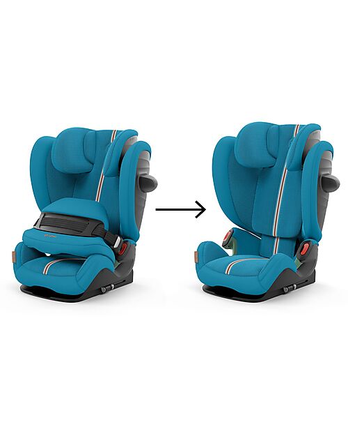 Cybex Pallas G i-Size Plus Car Seat - Beach Blue - with Advanced Impact Shield - Group 1/2/3 Car Seats Group 1/2/3