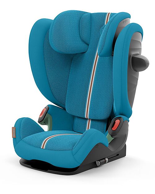 Cybex Pallas G i-Size Plus Car Seat - Beach Blue - with Advanced Impact Shield - Group 1/2/3 Car Seats Group 1/2/3