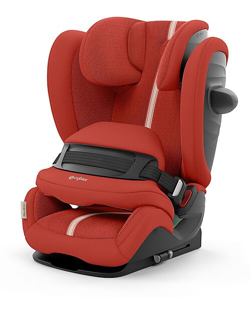 Cybex Pallas G i-Size Plus Car Seat - Hibiscus Red - with Advanced Impact Shield - Group 1/2/3 Car Seats Group 1/2/3