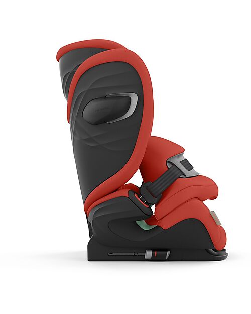 Cybex Pallas G i-Size Plus Car Seat - Hibiscus Red - with Advanced Impact Shield - Group 1/2/3 Car Seats Group 1/2/3