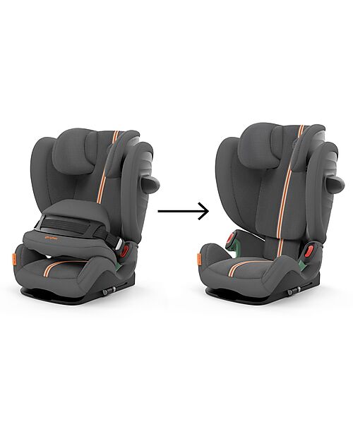 Cybex Pallas G i-Size Plus Car Seat - Lava Grey - with Advanced Impact Shield - Group 1/2/3 Car Seats Group 1/2/3