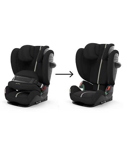 Cybex Pallas G i-Size Plus Car Seat - Moon Black - with Advanced Impact Shield - Group 1/2/3 Car Seats Group 1/2/3