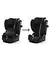 Cybex Pallas G i-Size Plus Car Seat - Moon Black - with Advanced Impact Shield - Group 1/2/3 Car Seats Group 1/2/3