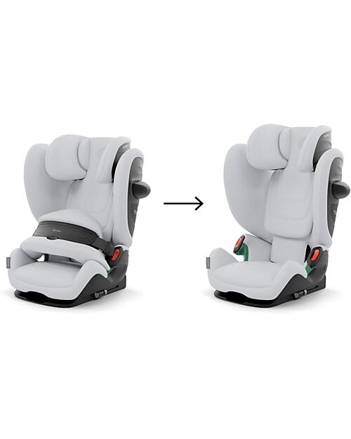 Cybex Pallas G2 i-Size Car Seat - Fog Grey - with Advanced Impact Shield - Group 1/2/3 Car Seats Group 1/2/3