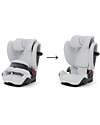 Cybex Pallas G2 i-Size Car Seat - Fog Grey - with Advanced Impact Shield - Group 1/2/3 Car Seats Group 1/2/3