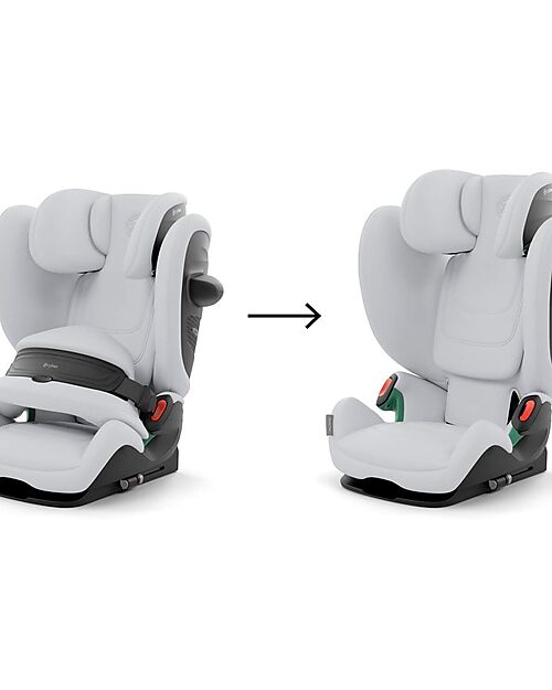 Cybex Pallas G2 i-Size Car Seat - Fog Grey - with Advanced Impact Shield - Group 1/2/3 Car Seats Group 1/2/3