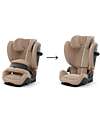 Cybex Pallas G2 i-Size Plus Car Seat - Almond Beige - with Advanced Impact Shield - Group 1/2/3 Car Seats Group 1/2/3