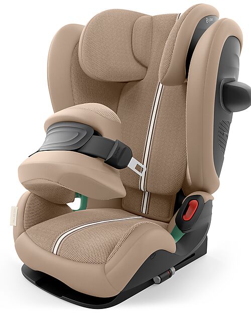 Cybex Pallas G2 i-Size Plus Car Seat - Almond Beige - with Advanced Impact Shield - Group 1/2/3 Car Seats Group 1/2/3