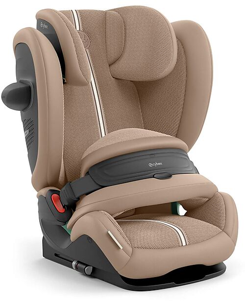 Cybex Pallas G2 i-Size Plus Car Seat - Almond Beige - with Advanced Impact Shield - Group 1/2/3 Car Seats Group 1/2/3