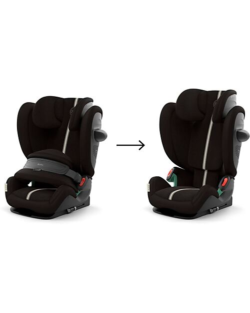 Cybex Pallas G2 i-Size Plus Car Seat - Moon Black - with Advanced Impact Shield - Group 1/2/3 Car Seats Group 1/2/3