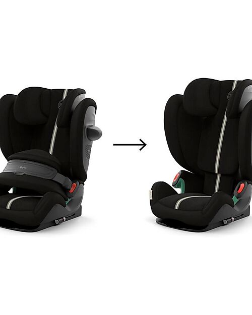 Cybex Pallas G2 i-Size Plus Car Seat - Moon Black - with Advanced Impact Shield - Group 1/2/3 Car Seats Group 1/2/3