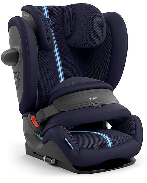Cybex Pallas G2 i-Size Plus Car Seat - Ocean Blue - with Advanced Impact Shield - Group 1/2/3 Car Seats Group 1/2/3