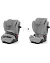 Cybex Pallas G2 i-Size Plus Car Seat - Stone Grey - with Advanced Impact Shield - Group 1/2/3 Car Seats Group 1/2/3