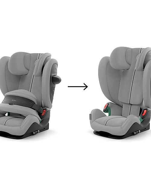 Cybex Pallas G2 i-Size Plus Car Seat - Stone Grey - with Advanced Impact Shield - Group 1/2/3 Car Seats Group 1/2/3