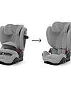 Cybex Pallas G2 i-Size Plus Car Seat - Stone Grey - with Advanced Impact Shield - Group 1/2/3 Car Seats Group 1/2/3