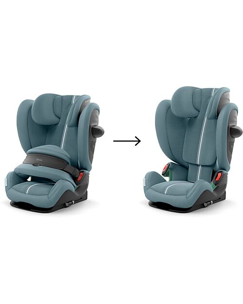 Cybex Pallas G2 i-Size Plus Car Seat - Stormy Blue - with Advanced Impact Shield - Group 1/2/3 Car Seats Group 1/2/3
