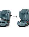 Cybex Pallas G2 i-Size Plus Car Seat - Stormy Blue - with Advanced Impact Shield - Group 1/2/3 Car Seats Group 1/2/3