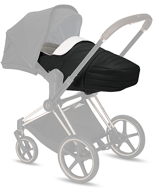Cybex Platinum Lite Cot - Deep Black - Comfy and Warm Pram Systems