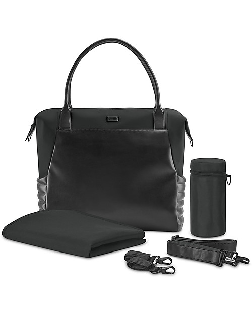 Cybex Priam Changing Bag - Deep Black - with Changing Mat Diaper Changing Bags