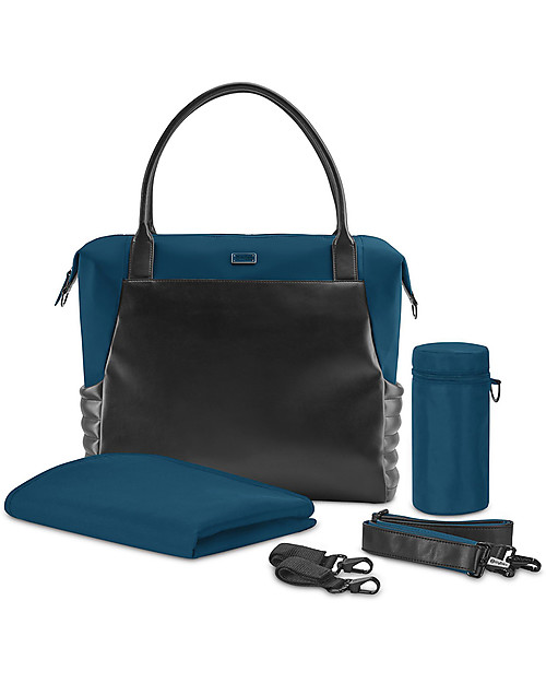 Cybex Priam Changing Bag - Mountain Blue - with Changing Mat Diaper Changing Bags